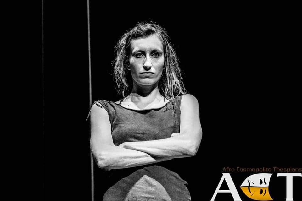 Production still — portrait (black & white)